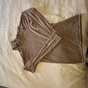 Brown Athleta Long Sleeve Turtleneck Top
